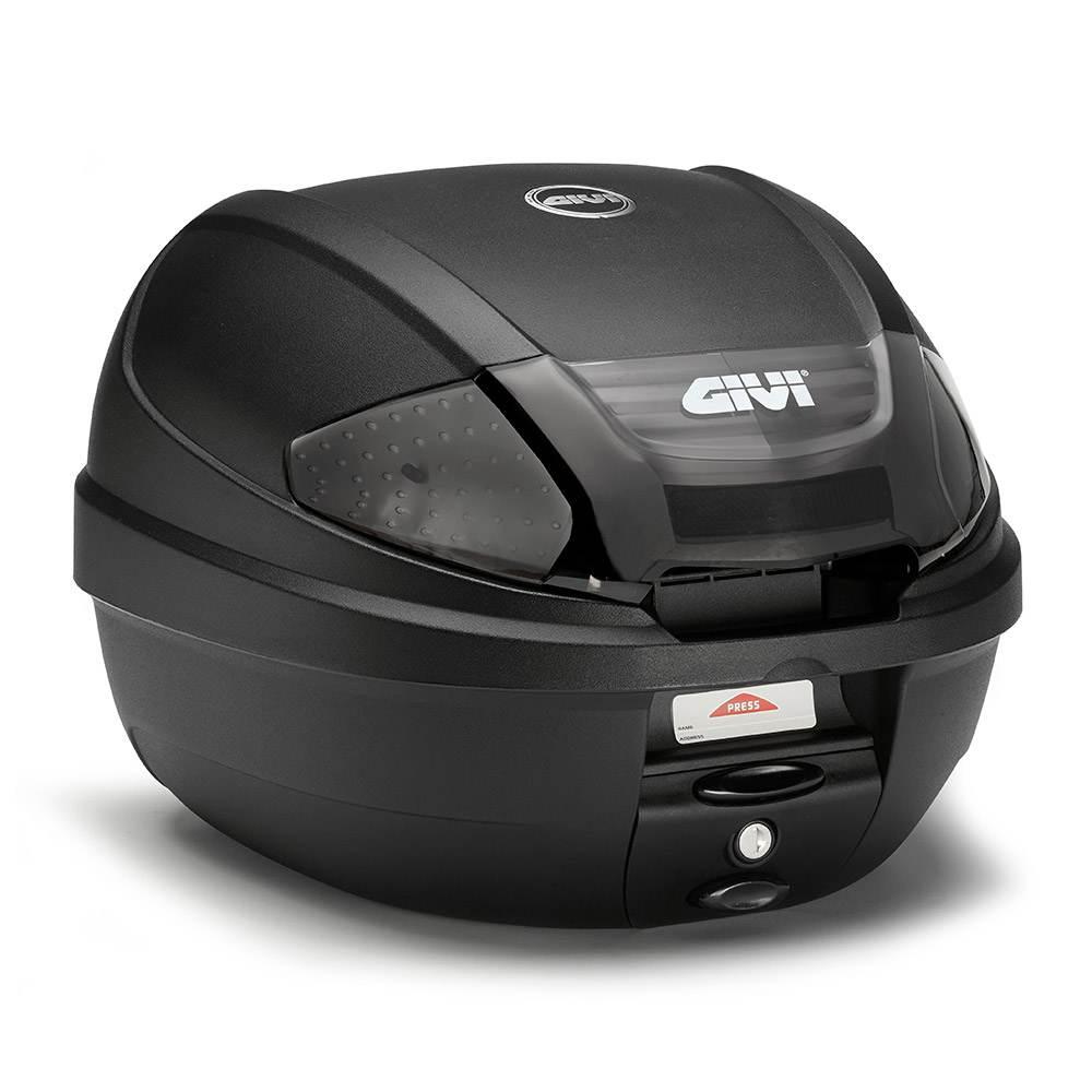 Kufer centralny givi e300 tech monolock 30lt zawiera plastikową płytę