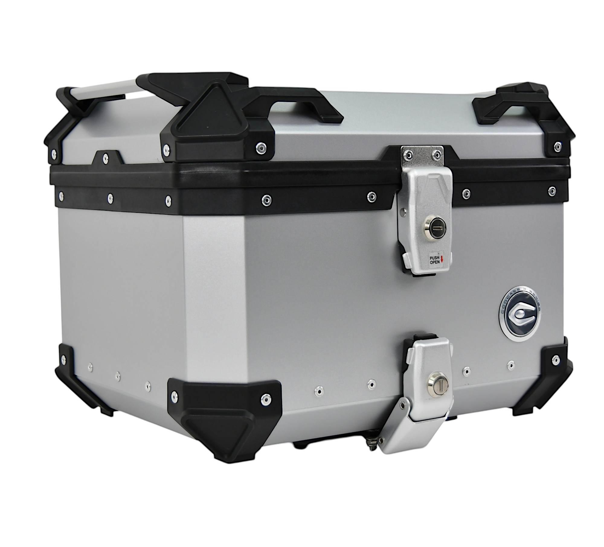 Kufer centralny aluminiowy coocase 45l srebrny - zdjęcie 2