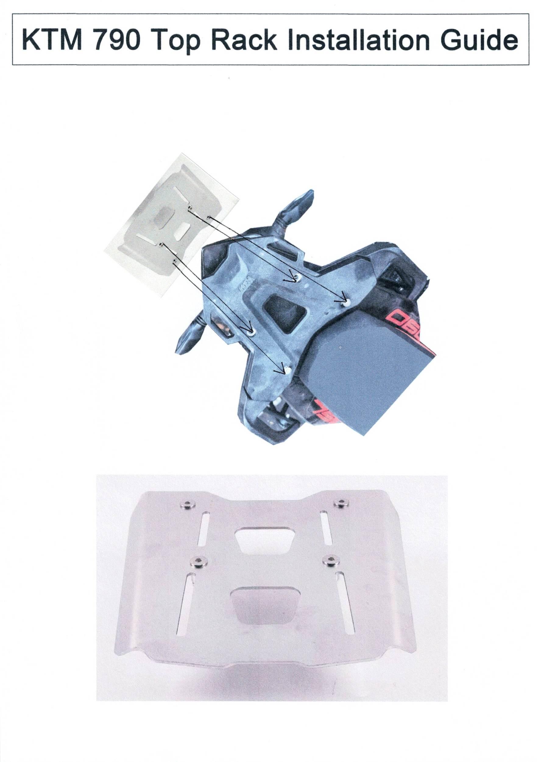 Zestaw stelaży kufer centralny boczne coocase ktm 790adv/r ktm 790/890 prawy kufer asymetryczny - zdjęcie 4