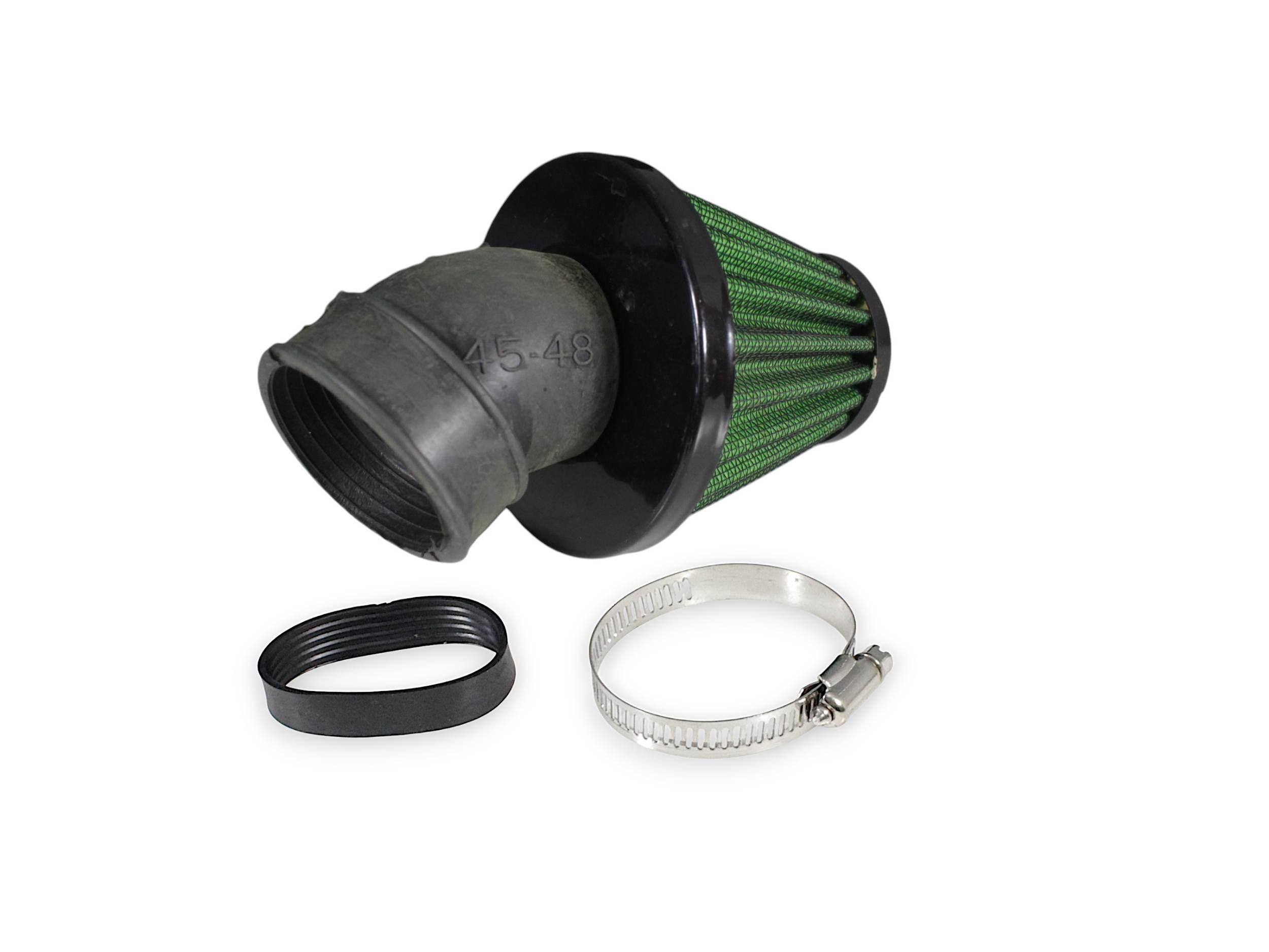 Filtr powietrza stożkowy power force zielony 40-45mm 45 stopni