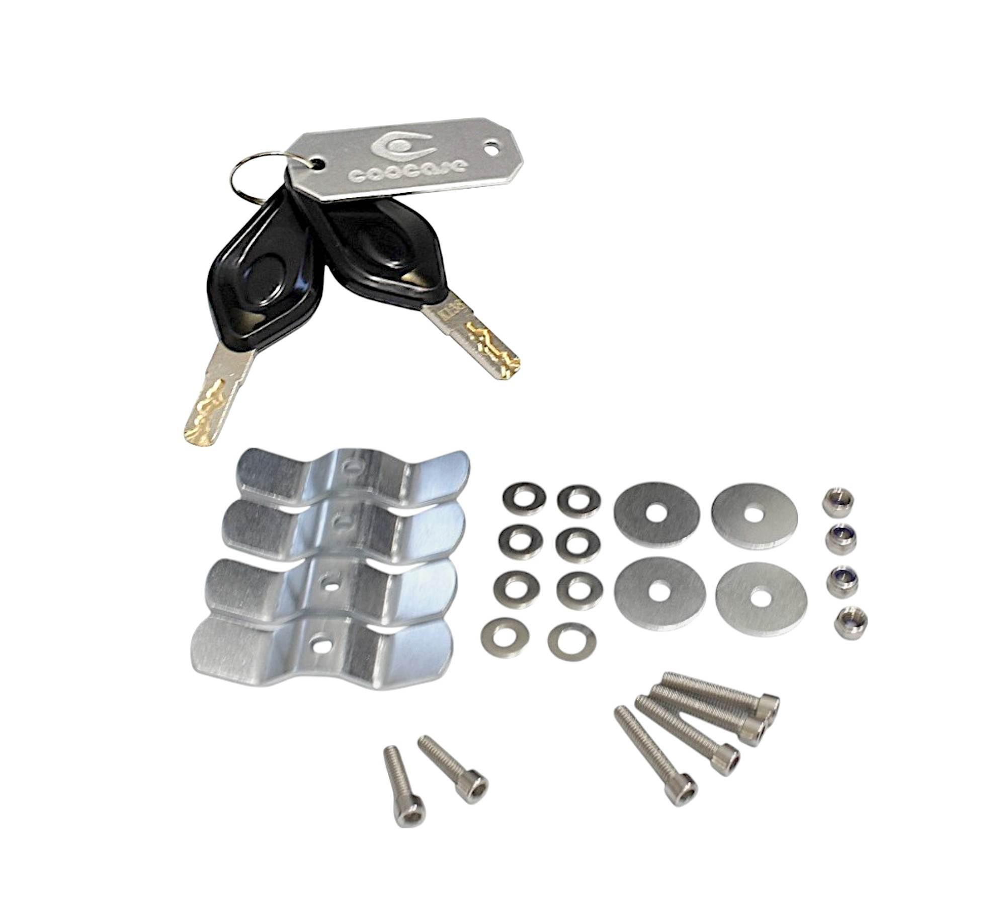 Kufer centralny aluminiowy coocase 55l z oparciem srebrny - zdjęcie 8