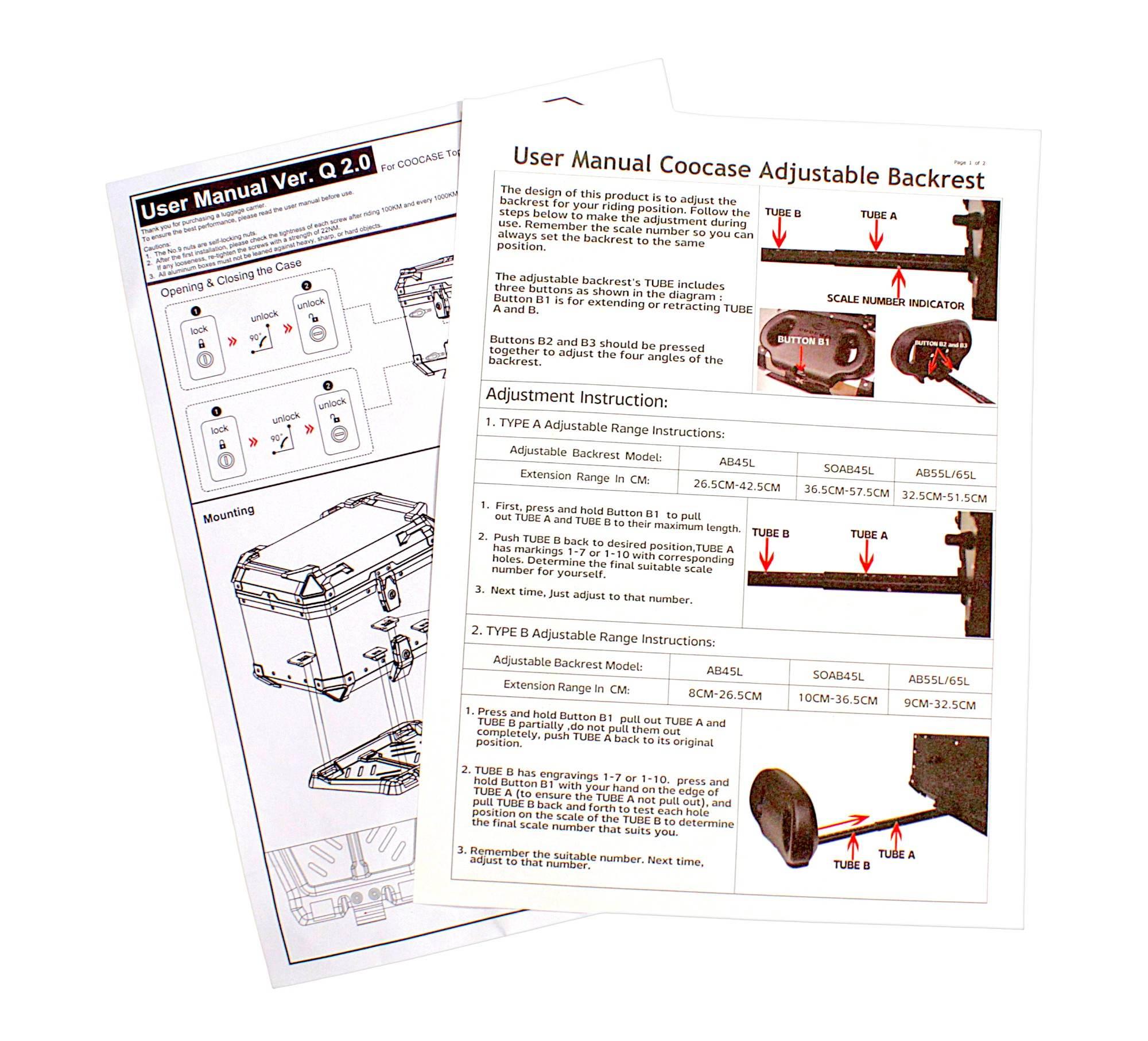 Kufer centralny aluminiowy coocase 55l z oparciem srebrny - zdjęcie 9