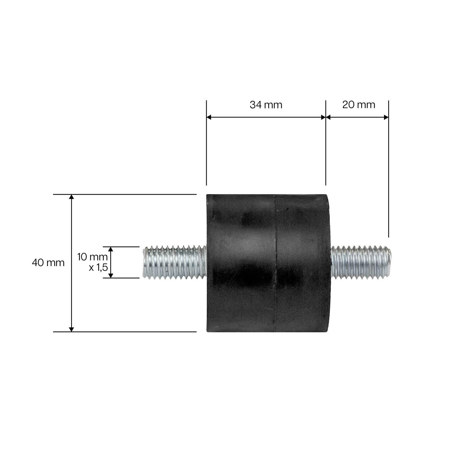 Ariete Silent Block Silentblok, Simerblok 40X34X20 M10