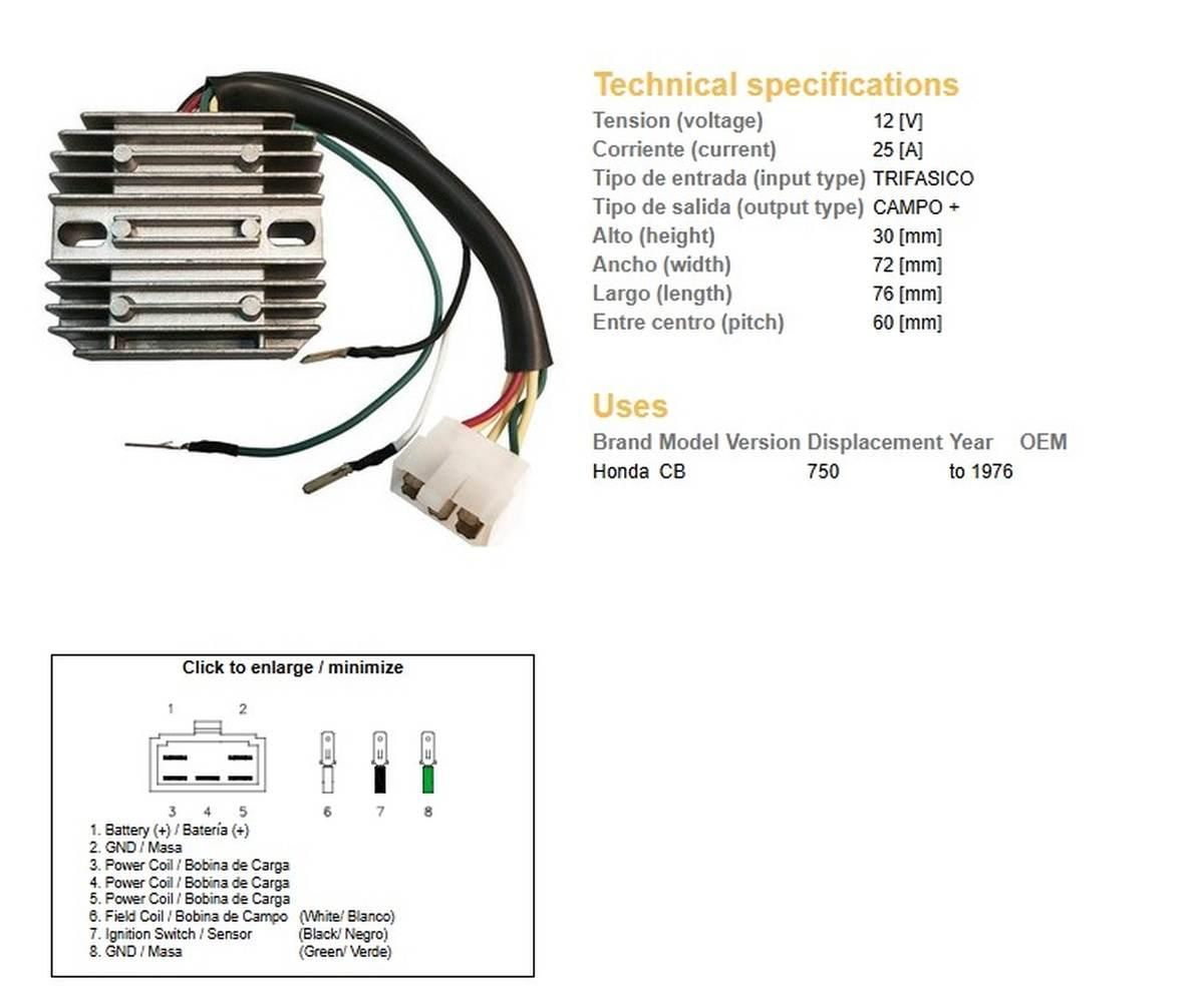 Dze Regulator Napięcia Honda Cb 750 Four -'76