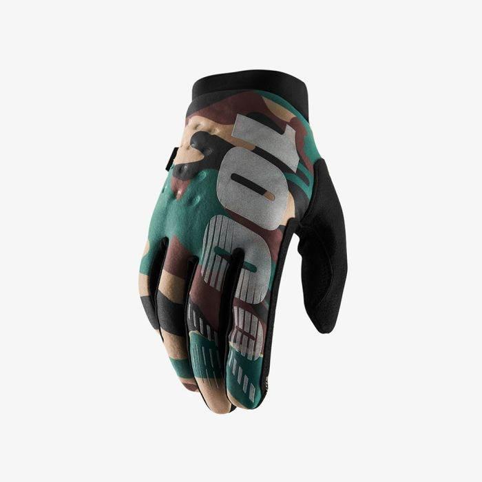 100 Procent Rękawice Cross/Enduro Brisker Softshell Kolor Czarny/Camo Rozmi