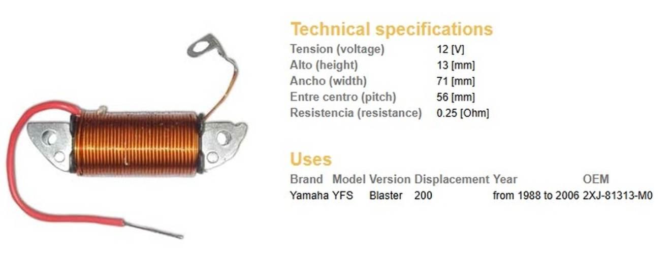 Dze Cewka Ładowania Yamaha Yfs 200 Blaster '88-'06 2Xj-81313-M0