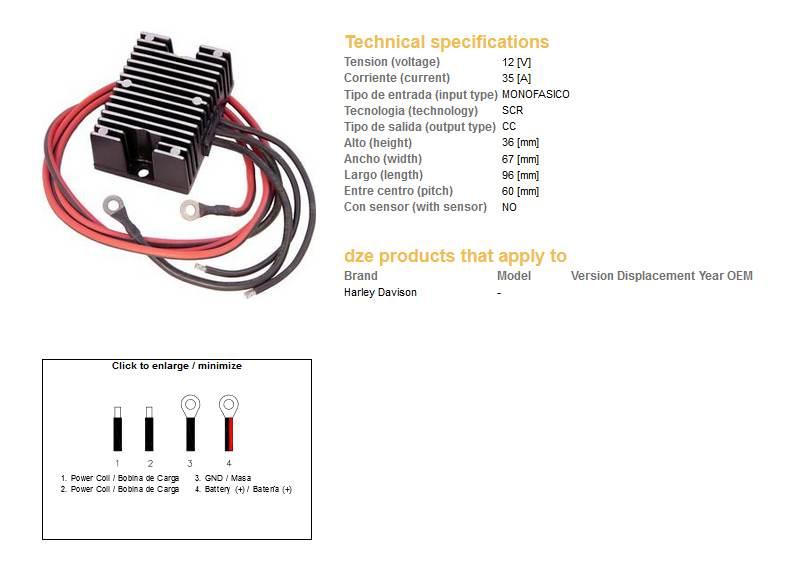 Dze Regulator Napięcia Harley-Davidson - zdjęcie 2