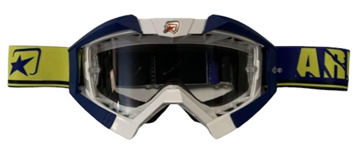 Ariete Gogle Riding Crows Basic Kolor Biały/Granatowy/Żółty, Szybka Anti Fo - zdjęcie 2