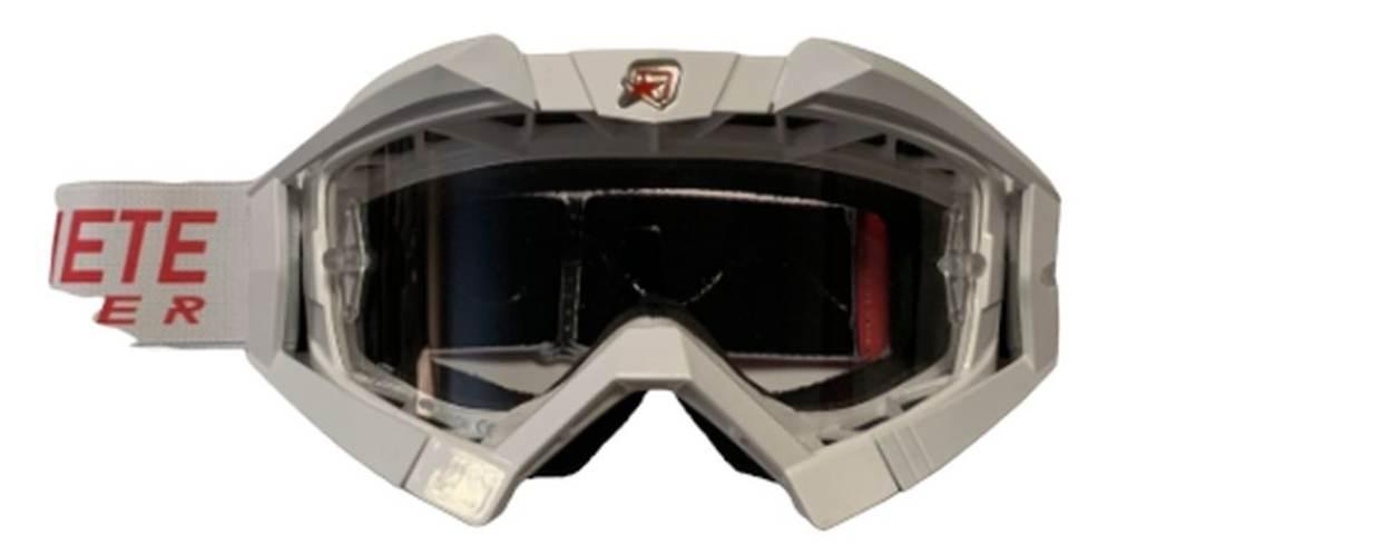 Ariete Gogle Riding Crows Basic Kolor Biały/Srebrny/Czerwony, Szybka Anti F