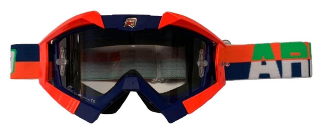 Ariete Gogle Riding Crows Basic Kolor Granatowy/Pomarańczowy, Szybka Anti F
