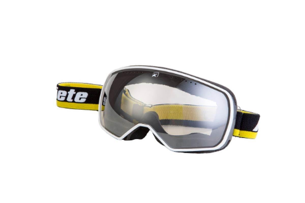 Ariete Gogle Feather Cafe Racer Pasek Żółty/Czarny Szybka Lustrzana Light S