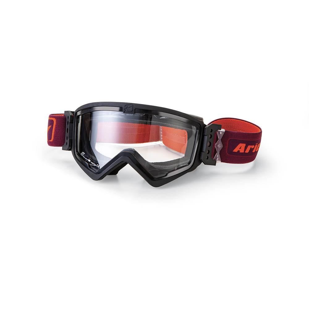 Ariete Gogle Mudmax Easy Kolor Czarny Czerwony, Szybka Anti Fog, Anti Scrat