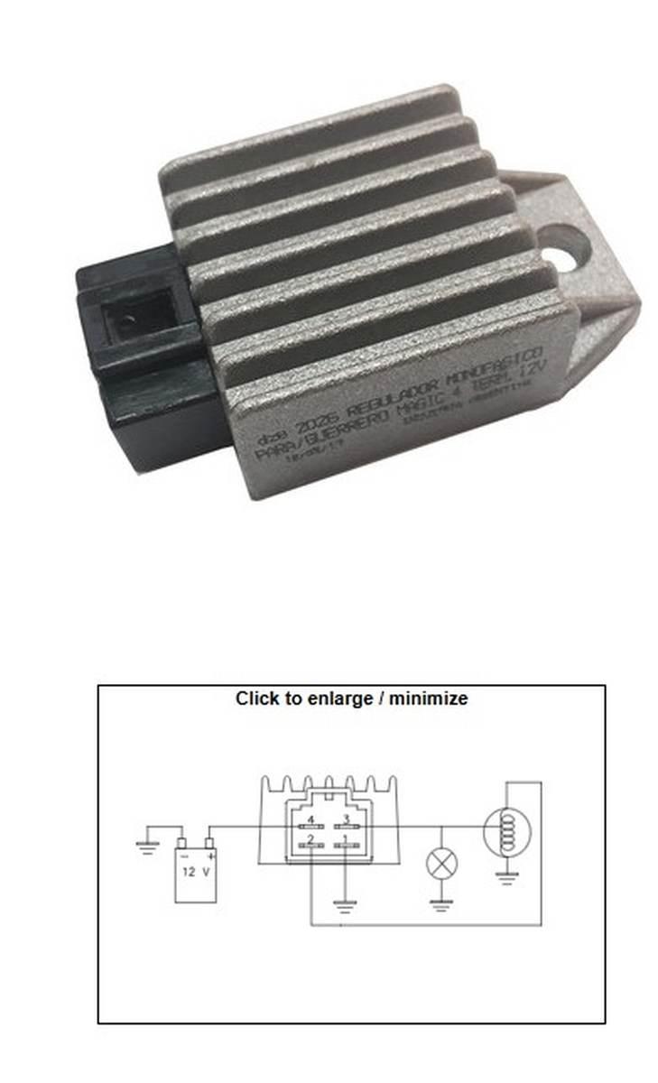 Dze Regulator Napięcia Kymco 50 Agility; People; Super 9; Top Boy 12V/8A Es - zdjęcie 2