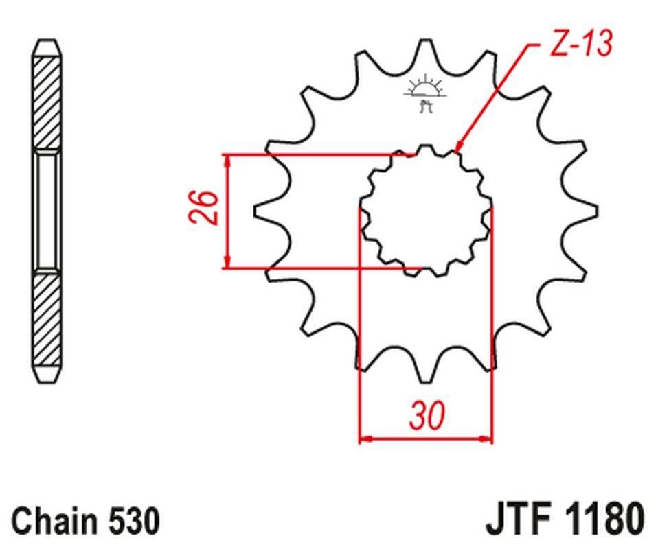 Jt Zębatka Przednia 2090 17 Z Gumą Triumph Daytona 955/Sprint St/Sprint Gt