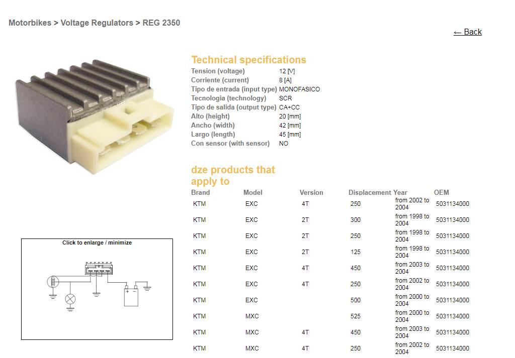 Dze Regulator Napięcia Aprilia; Benelli; Beta; Derbi; Gilera; Ktm 125/250/3 - zdjęcie 2
