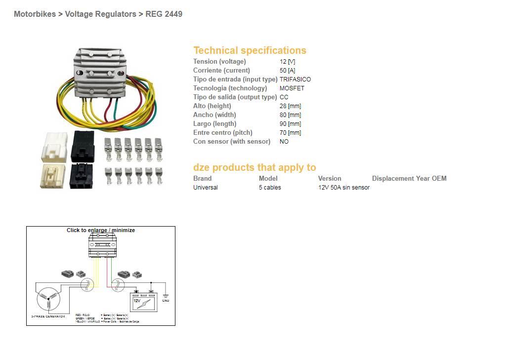 Dze Regulator Napięcia Uniwersalny Mosfet 50A 5 Kabli 3X Żółte; 1X Czerwony - zdjęcie 2