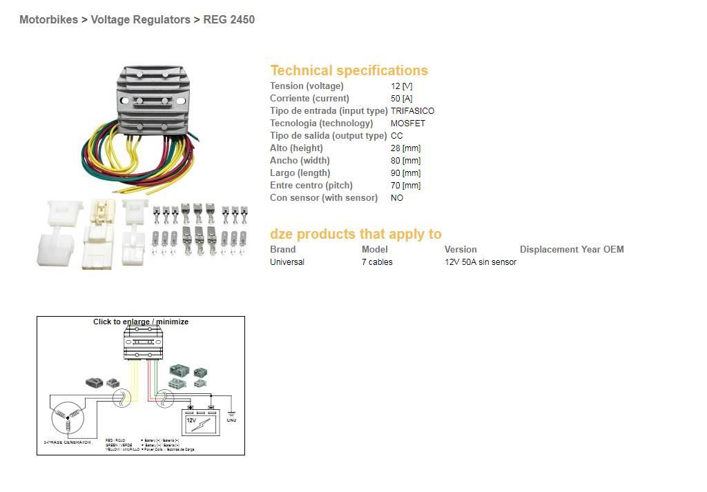 Dze Regulator Napięcia Uniwersalny Mosfet 50A 7 Kabli 3X Żółte; 2X Czerwone - zdjęcie 2