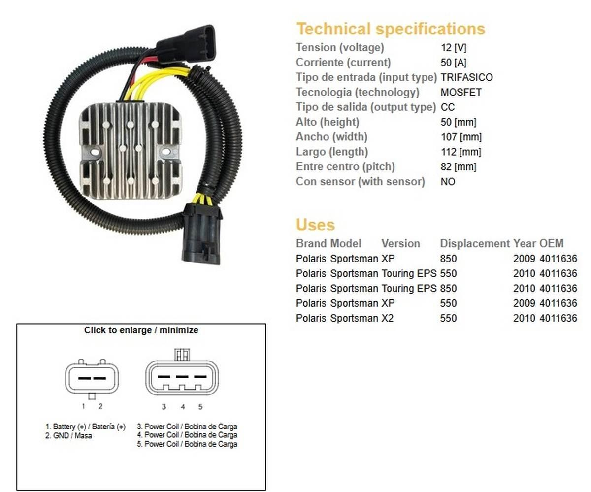 Dze Regulator Napięcia Polaris Sportsman 550 '09-'10, 850 '09-'10 40111636