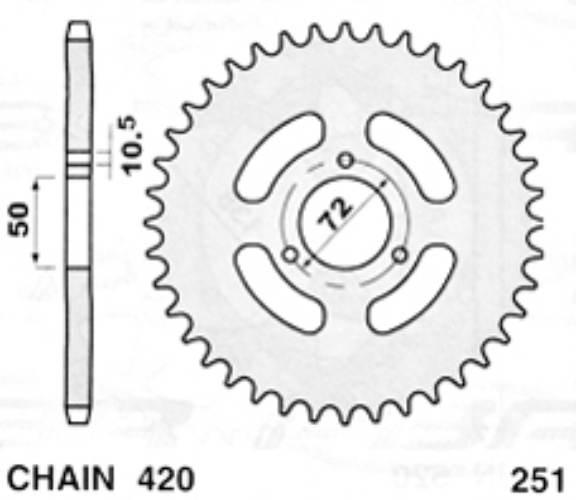 S Zębatka Tylna Aprilia Rx50 98-05, Sm50 03-06 Jtr24.50 -