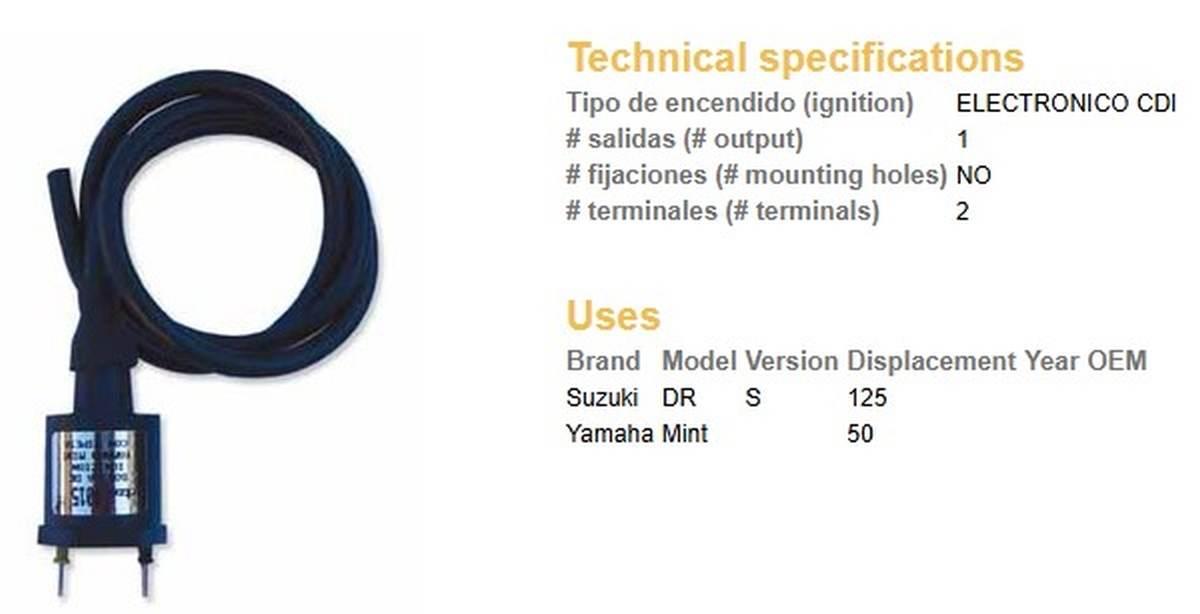 Dze Cewka Zapłonowa Suzuki Dr 125S Zapłon Cdi Elektroniczna