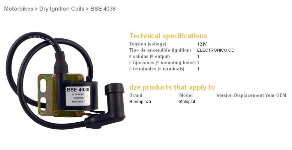 Dze Cewka Zapłonowa Motoplat