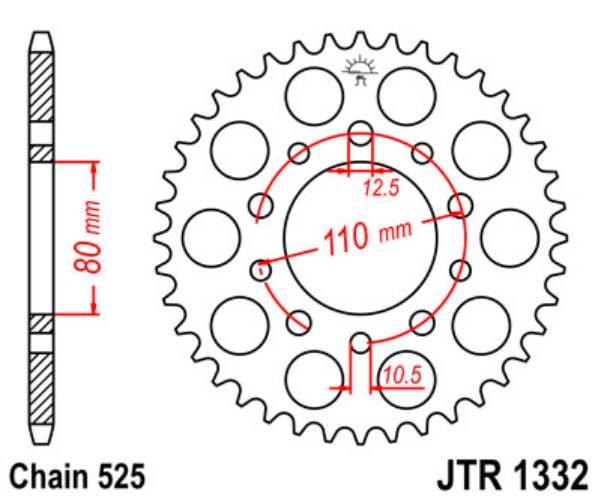 Jt Zębatka Tylna 4350 40 Honda Cb 500 '94-'03, Cb 750F '93-'03 435040Jtzbk