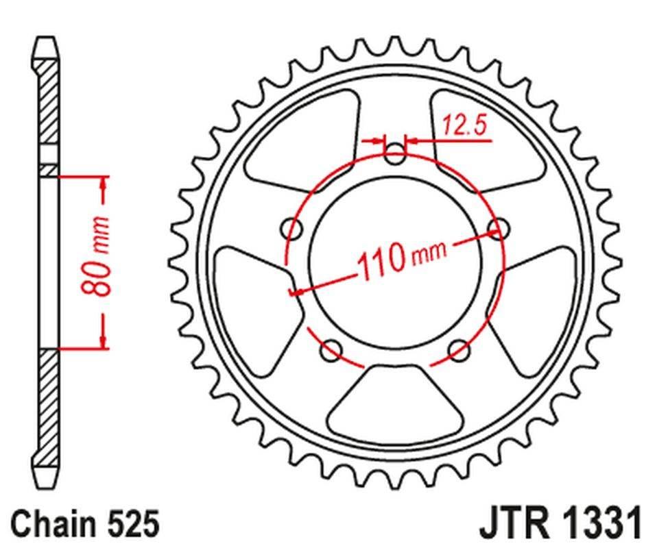 Jt Zębatka Tylna 4750 42 Honda Crf 1000 1100 L Africa Twin Adventure Sport
