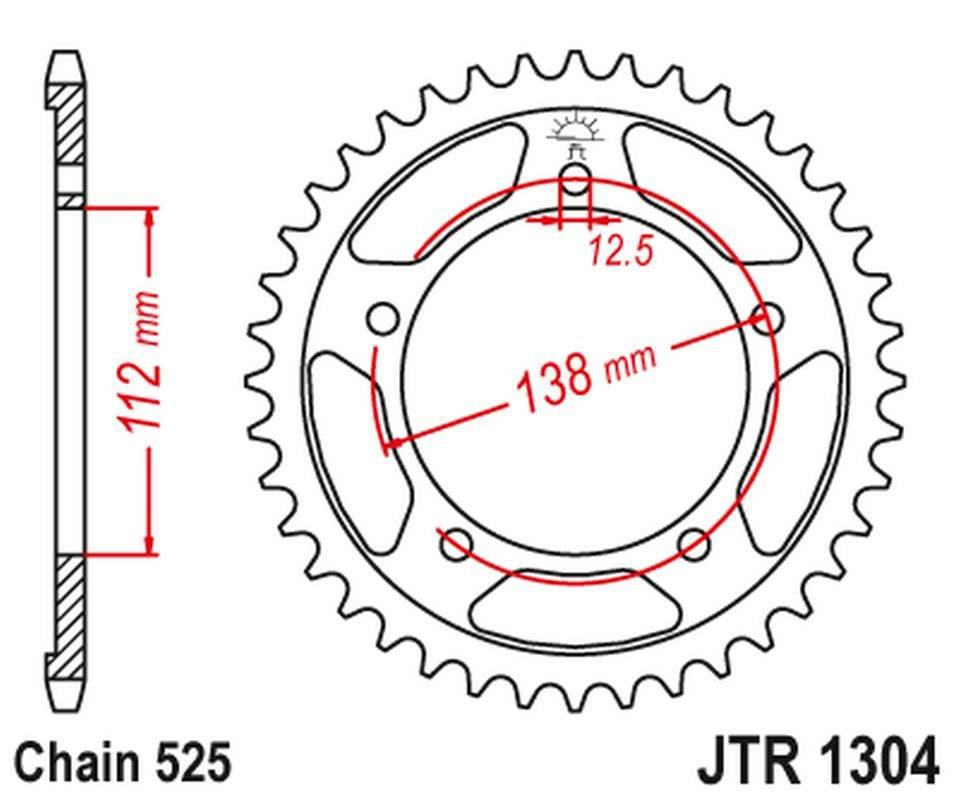 Jt Zębatka Tylna 4357 43 Honda Cb 600 Hornet '07-'13, Cbr 600F '97-'98, '11