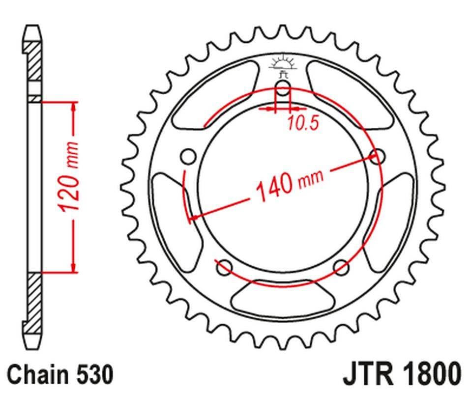 Jt Zębatka Tylna 4409 43 Suzuki Gsf 1250 '06-'16, Gsxr 1000/1300 440943Jtzb