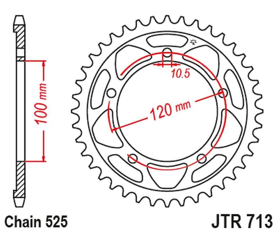 Jt Zębatka Tylna 4447 42 Aprilia Tuono 1000/1100 12-17 444742Jt Łańc.525