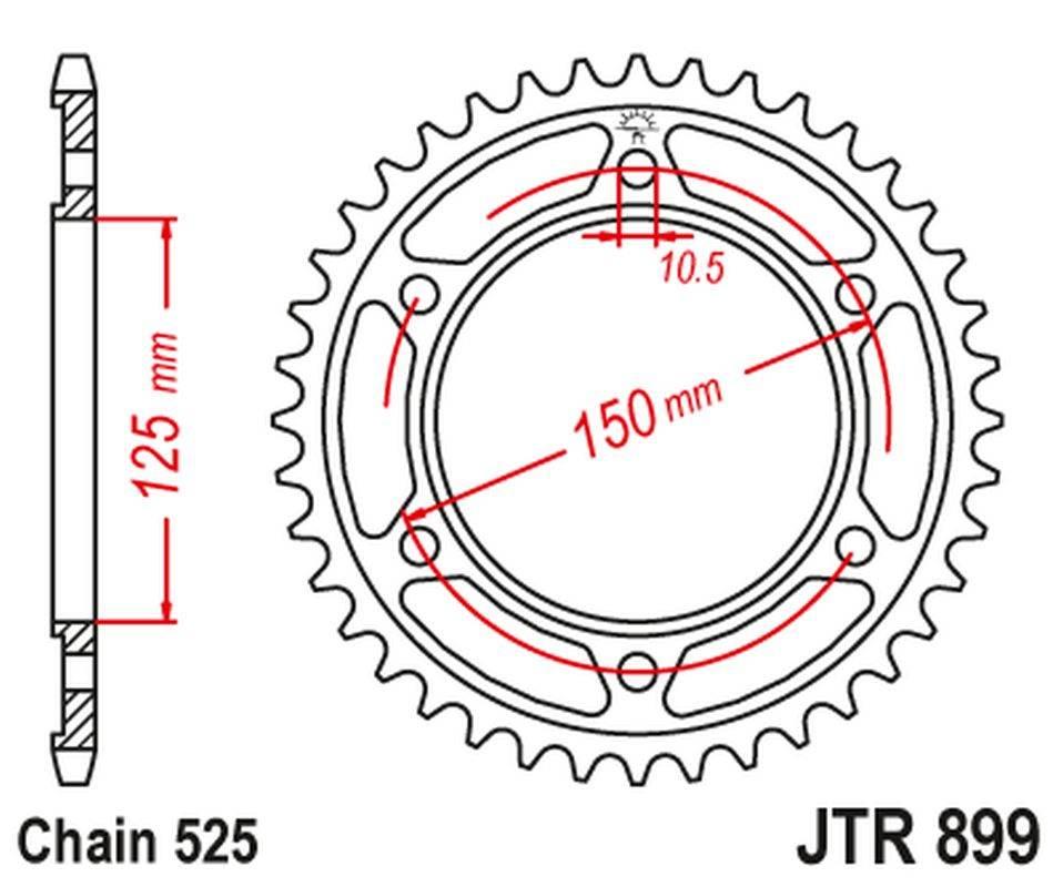 Jt Zębatka Tylna 4454 42 Ktm 950/990/1190 Adventure R Lc8 '03-'18 445442Jtz
