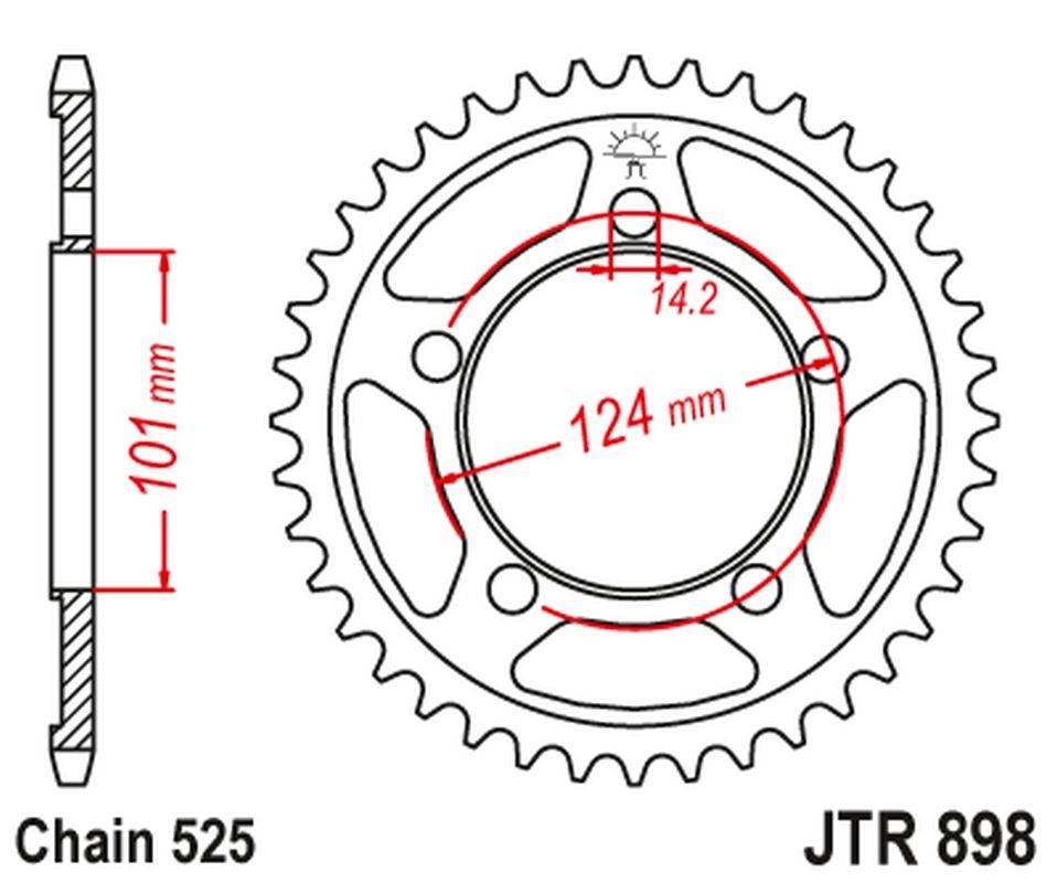 Jt Zębatka Tylna 4508 41 Ktm 950/990/1190 Rc8 /Duke/ Supermoto 450841Jtzbk