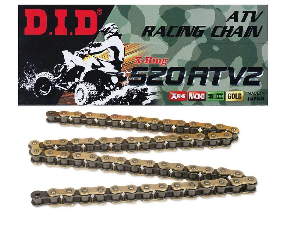Did Łańcuch Napędowy 520Atv2Gb-102 102-Ogniw X-Ring Złoty Otwarty + Zapinka