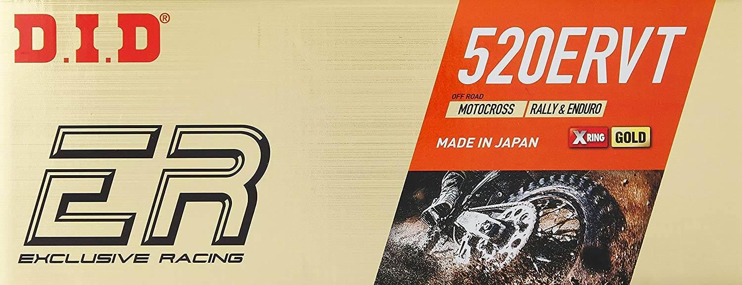 Did Łańcuch Napędowy 520Ervt-118 118 Ogniw X-Ring Złoty Otwarty + Zapinka