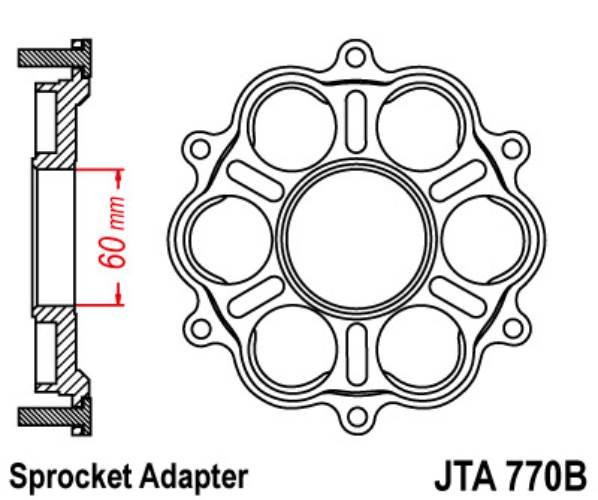 Jt Adapter Zębatki Tylnej Ducati Panigale/S/R 1199 '12-'15, 1299 '15-'16, M - zdjęcie 2