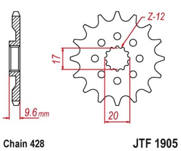 Jt Zębatka Przednia 2084 14 Ktm Sx 85 18-24, Husqvarna Tc 85 18-24 +1 Jtf19