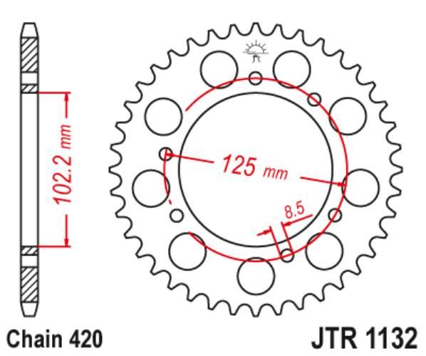 Jt Zębatka Tylna 4406 59 Aprilia Rx 50 Factory E4 2T Lc '18 440659Jt Łańc.4