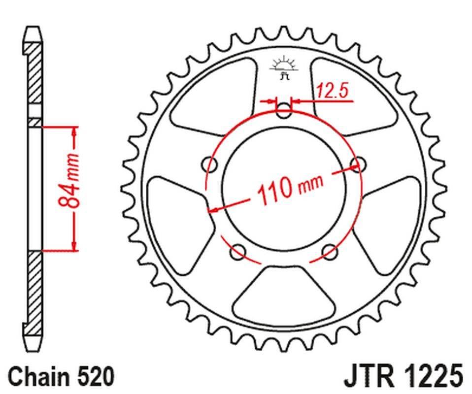 Jt Zębatka Tylna 4734 40 Honda Cmx 500 Rebel 17-23 Łańc.520 473440Jt - zdjęcie 2