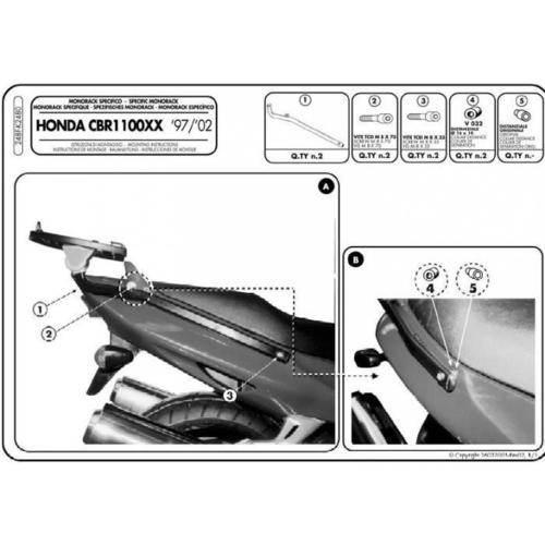 Kappa Stelaż Kufra Centralnego Honda Cbr 1100Xx 97-09 Bez Płyty