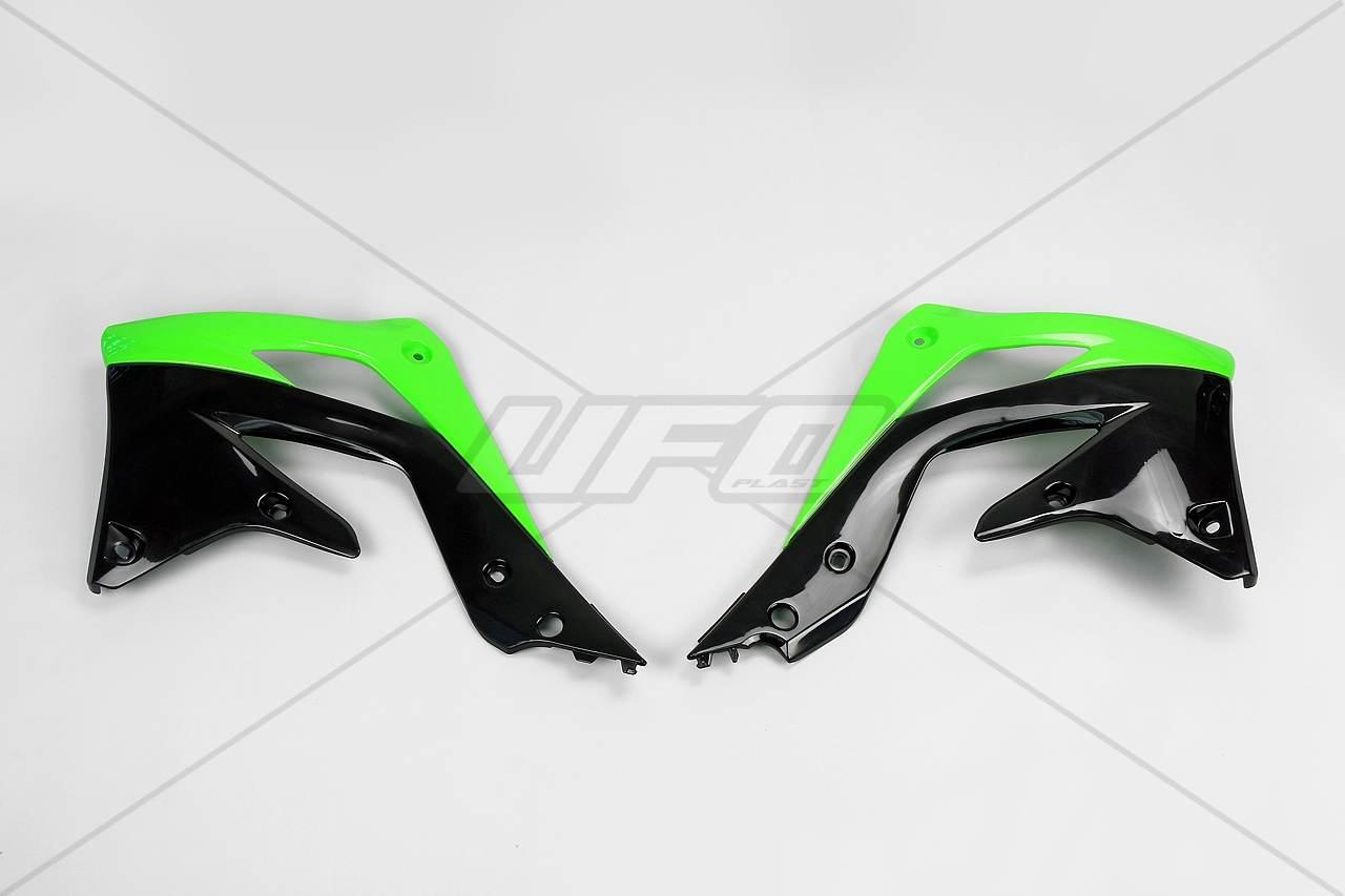 Ufo Osłony Chłodnicy Kawasaki Kxf 450 '12-'15 Kolor Oem Zielony/Czarny