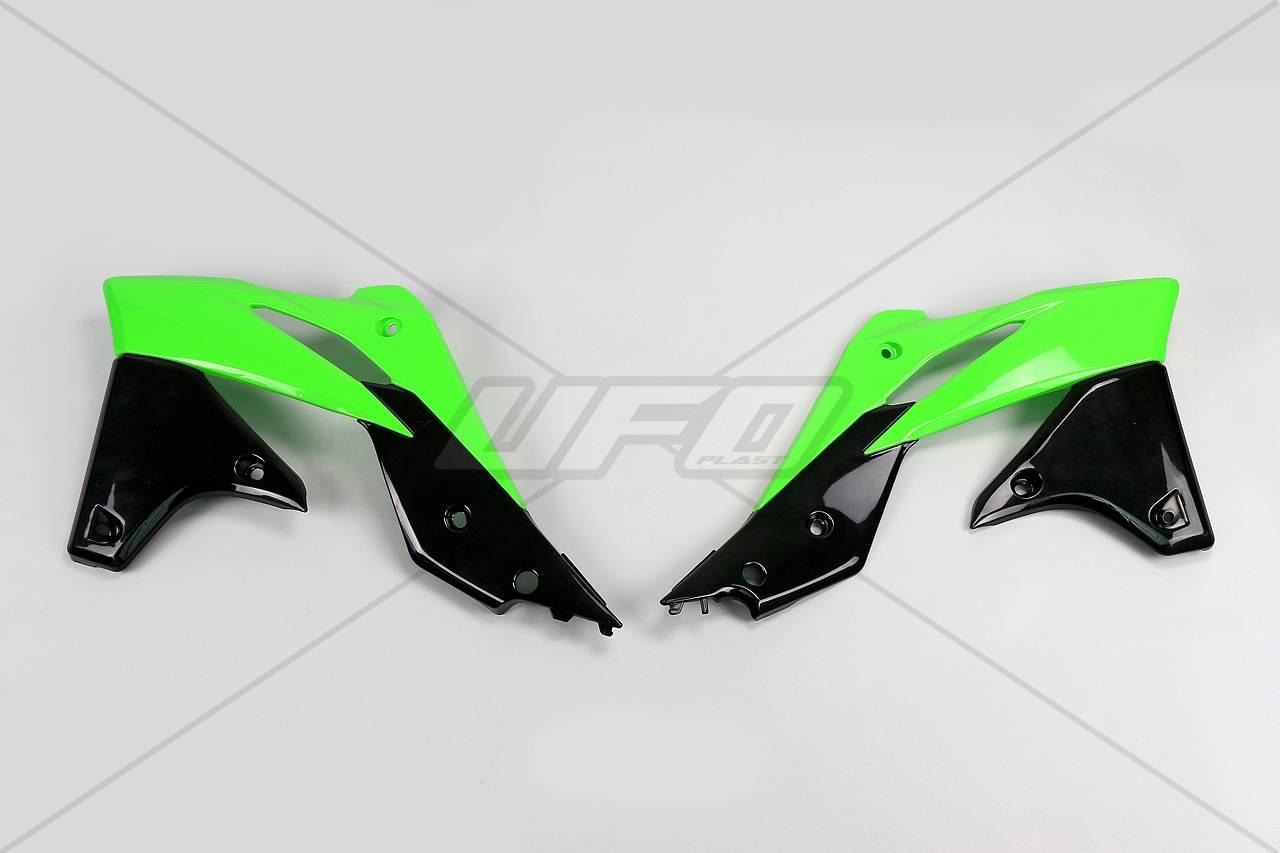Ufo Osłony Chłodnicy Kawasaki Kxf 250 '13-'16 Kolor Oem Zielony/Czarny