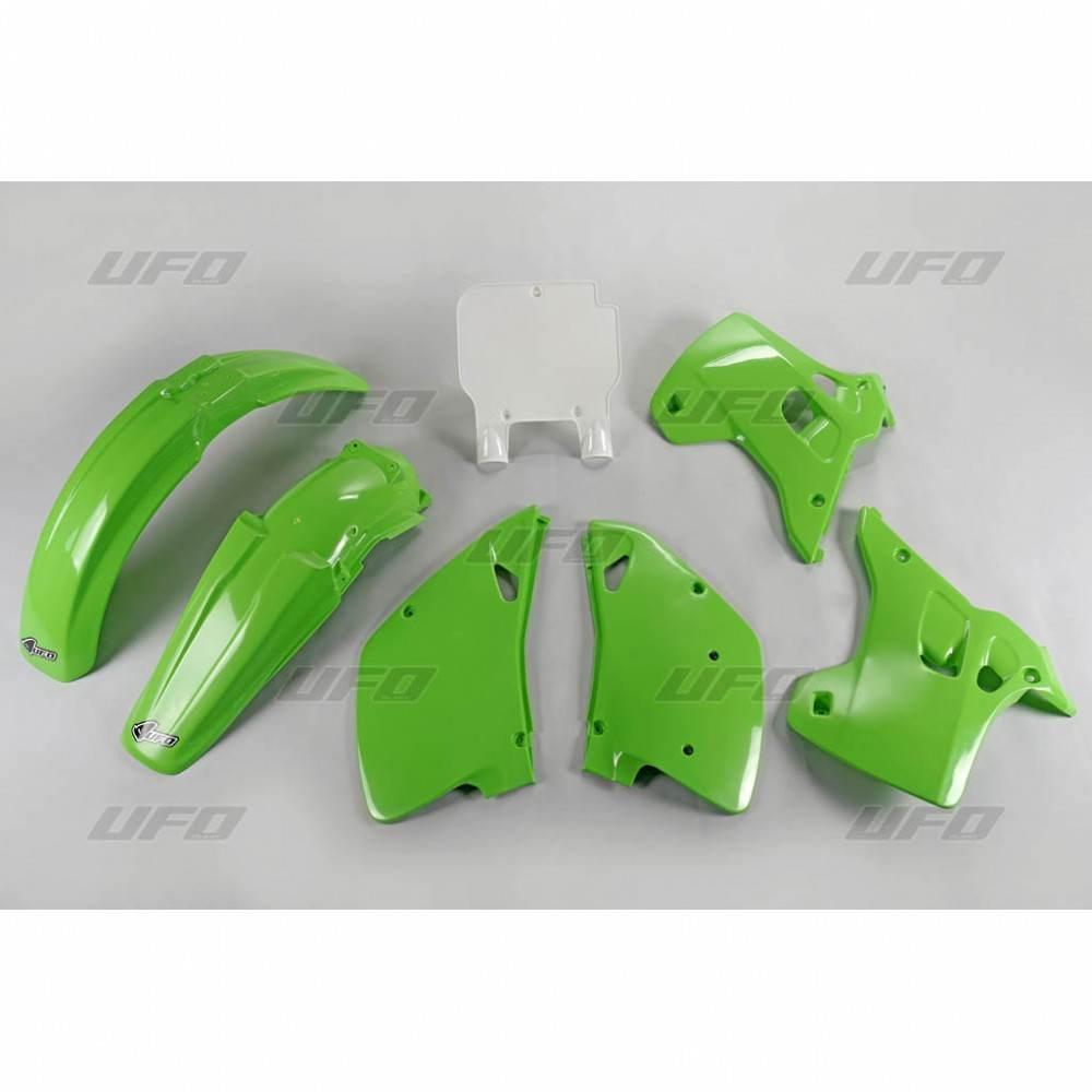 Ufo Komplet Plastików Kawasaki Kx 125 250 '93 Kolor Oem Zielony/Biały Ka194