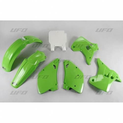 Ufo Komplet Plastików Kawasaki Kx 125 250 '92 Kolor Oem Zielony/Biały Ka195