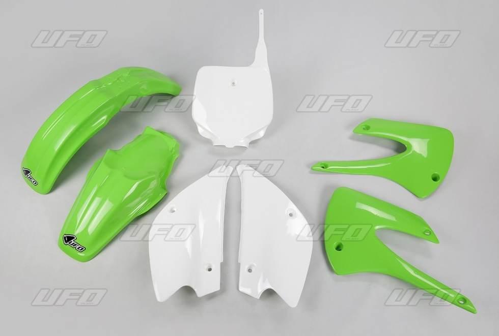 Ufo Komplet Plastików Kawasaki Kx 85 '01-'13 Kolor Oem Zielony/Biały Kx85 '