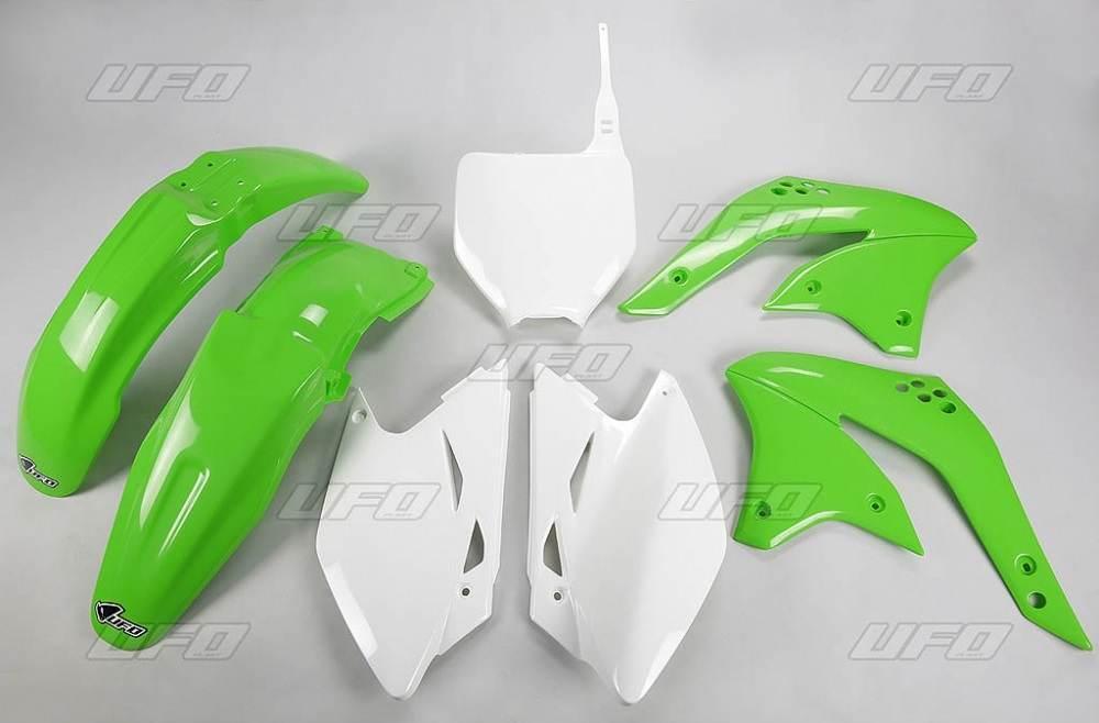 Ufo Komplet Plastików Kawasaki Kxf 450 '08 Kolor Oem Zielony/ Biały Ka211E9