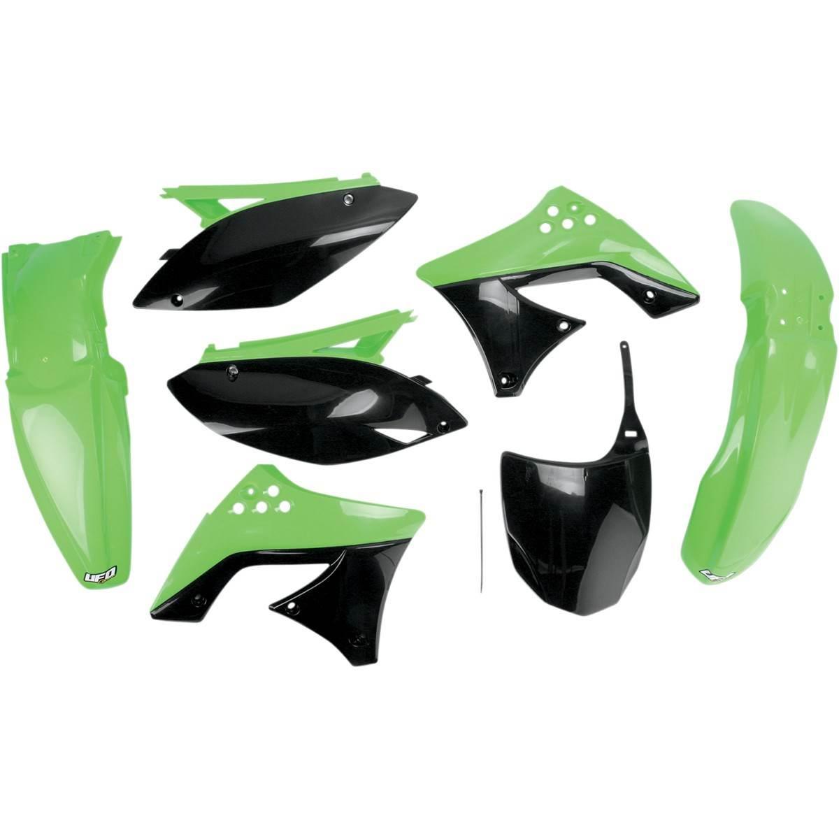 Ufo Komplet Plastików Kawasaki Kxf 250 '09- '12 Kolor Oem Zielony/Czarny Ka
