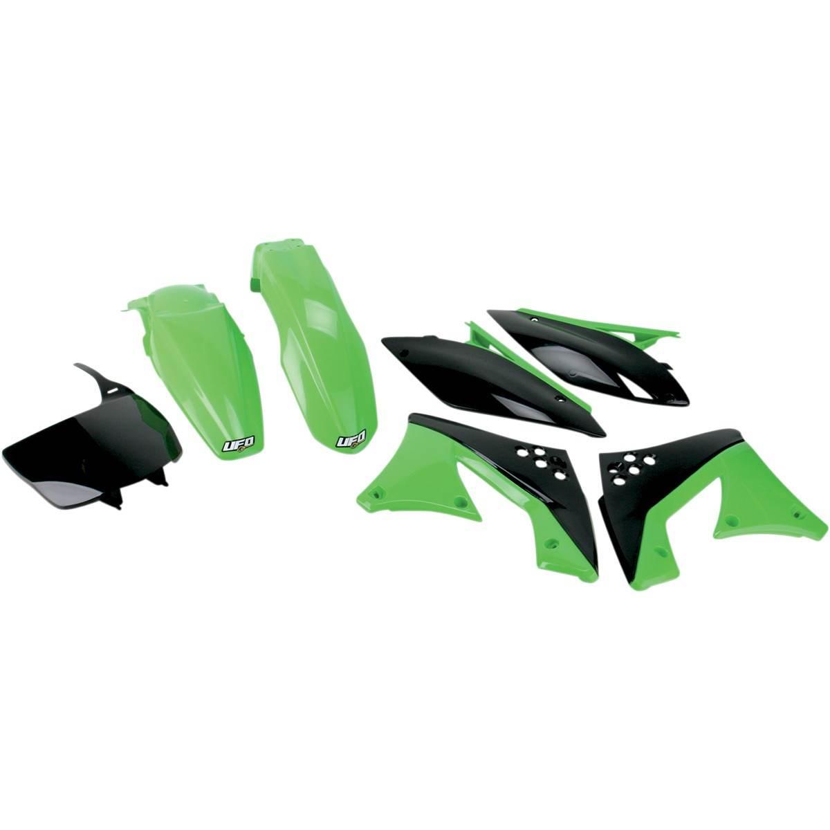 Ufo Komplet Plastików Kawasaki Kxf 250 '10-'11 Kolor Oem Zielony/Czarny Ka2