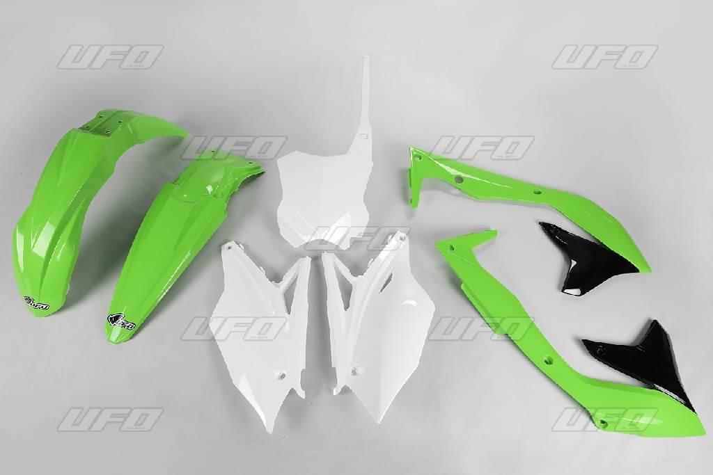 Ufo Komplet Plastików Kawasaki Kxf 450 '16-'17 Kolor Oem Zielony/Biały/Czar