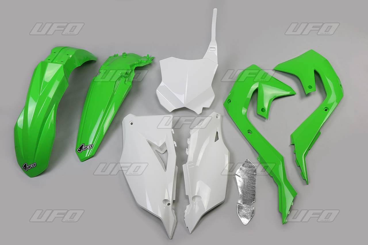 Ufo Komplet Plastików Kawasaki Kxf 250 '21-24, Kxf 450 '19-23 Kolor Oem Zie