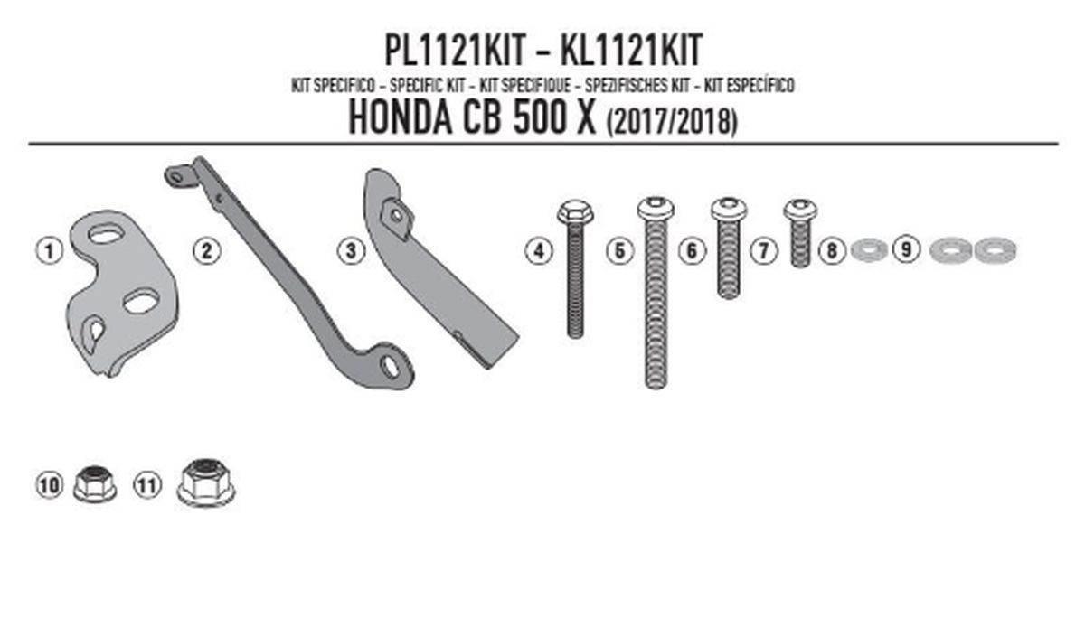 Kappa Adapter Do Zamontowania Stelaża Bocznego Kl1121, Klx1121 Honda Cb 500